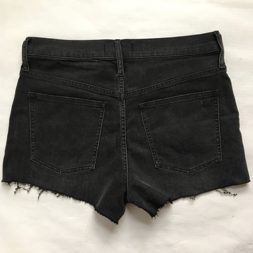 Madewell The Perfect Jean Short Ripped Edition in Underwood Wash Black Size 30 - Picture 17 of 17